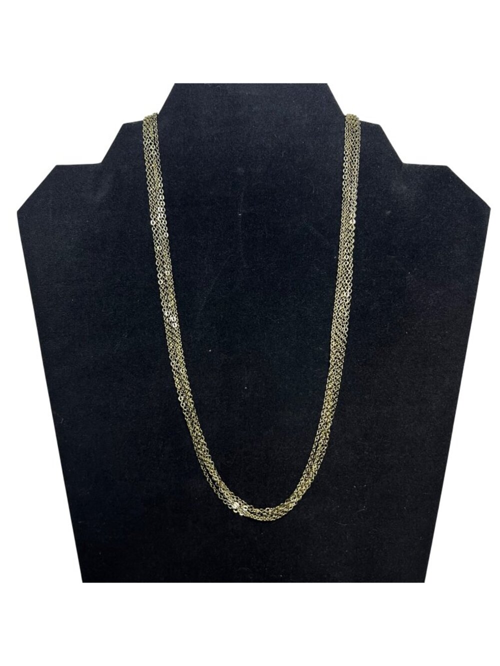 Gold Tone 5 Strand Cable Chain Necklace (6391)